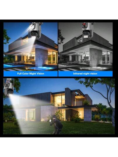 4K 8MP Dual Lens Screen IP Camera Wifi Waterproof IR Night Vision Auto Tracking Surveillance Cameras ICSEE App view 8