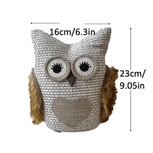 1pc Animal Shaped Door Stopper/Bookend With Mixed Color Knitted Wooly Pompom Decoration, Weighting About 1kg Best Gifts Birthday Graduation