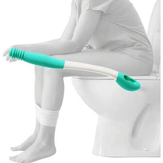 Toilethulpmiddelen voor het afvegen, lang bereik Comfort Bottom Buddy Wishulpmiddel voor toiletbezoek, kontwisser voor dikke mensen, gehandicapten, ouderen, zwangeren, operatieherstel Handicapaccessoires voor het dagelijks leven