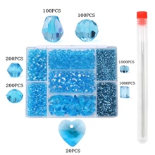 Mixed Shape Crystal Glass Beads Set Faceted Austria Beads Charm Loose Spacer Beads For Earring Bracelet Necklace Jewelry Making DIY - Multicolor - View 12