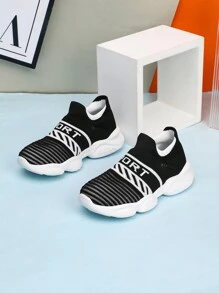 New Knitted Leisure Sneakers For Middle & Big Kids, Soft Bottom Comfortable Running Shoes