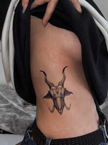 4 piezas Juego de tatuajes temporales con diseño grande de tótem para Body y brazo - Negro - Ver 3
