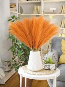10pcs/20pcs-Artificial Reed Grass Boho Decor Faux Pampas Grass Large Tall Fluffy Artificial Fake Flower Bulrush Reed Grass For Winter Vase Filler Farmhouse Home Kitchen Bohemian Decoration, Room, Wedding Party Decor, Valentine's Day, Gift,Fall Decor,Autumn,Fake Plants