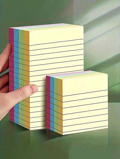 1 set di 100 fogli Note adesive - Combinazione luminosa di 4 colori, facile da usare, efficiente per prendere appunti e organizzare - Scelta ideale per studenti, ufficio e casa