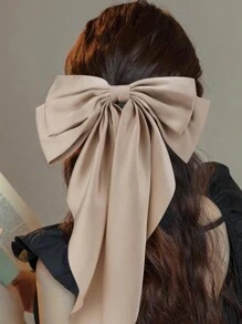 1 件大号丝滑柔软缎面蝴蝶结女士发夹，大号蝴蝶结发夹蝴蝶结发夹女士法式发饰万圣节爪夹发夹发夹 - 彩色 - 查看 6