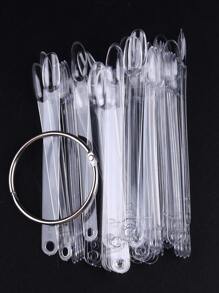 50Pcs Nail Swatches Oval Round Tips For Display Nail Samples Gel Polish Palette Color Chart Manicure Practicing Tools
