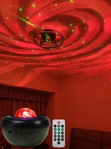 1 pieza Lámpara de proyección romántica de cielo estrellado con LED, USB, control remoto inalámbrico, música, efecto de estrellas giratorias, lámpara láser para crear una atmósfera de ensueño, techo del dormitorio y ayuda para dormir (conectada a la corriente eléctrica) - Lámpara de proyector - Ver 3