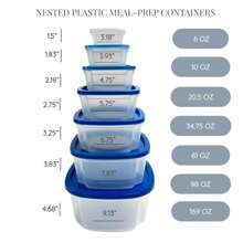 Lexi Home Square 14-Piece Plastic Food Storage Container Set