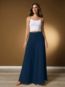Women Pants - Navy Blue - View 3