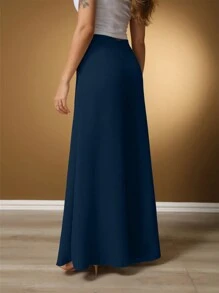 Women Pants - Navy Blue - View 2