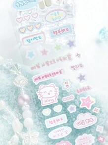 1 rolo de fita adesiva decorativa para scrapbooking com grafite fofo, série "Tenho algo para te contar", adequada para presentes, escritório, casa, marcação, etiquetagem, sala de aula, brinquedos de entretenimento, diários de estudantes, enfeites faça você mesmo, material escolar, volta às aulas