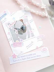 1 rolo de fita adesiva decorativa para scrapbooking com grafite fofo, série "Tenho algo para te contar", adequada para presentes, escritório, casa, marcação, etiquetagem, sala de aula, brinquedos de entretenimento, diários de estudantes, enfeites faça você mesmo, material escolar, volta às aulas