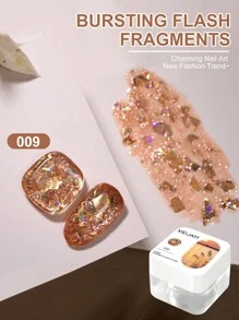 XEIJAYI 10 Colors 8g Holographic Reflective Nail Gel With Crushed Diamond Nail Gel Effect Suitable For Personal & Salon Use Nail Art Manicure DIY Salon Women Gift - 彩色 - 查看 18