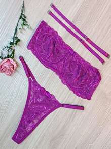Women Sexy Lingerie Sets - Purple - View 2