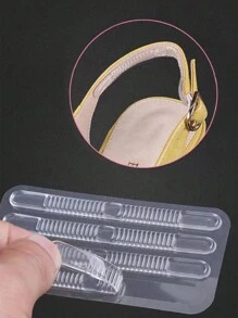 Set de 4 tiras de silicona transparente antideslizante para talón e plantilla, evita el rozamiento de los pies, universal para todo tipo de sandalias y tacones altos, para sandalias y tacones de mujer