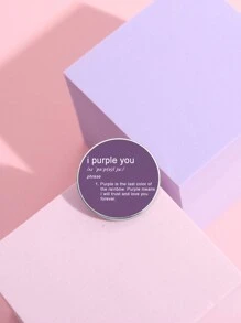 1入學生兒童幾何圓形英文字母創意卡通UV胸針，宴會日常穿戴禮物 - 彩色 - 查看 2