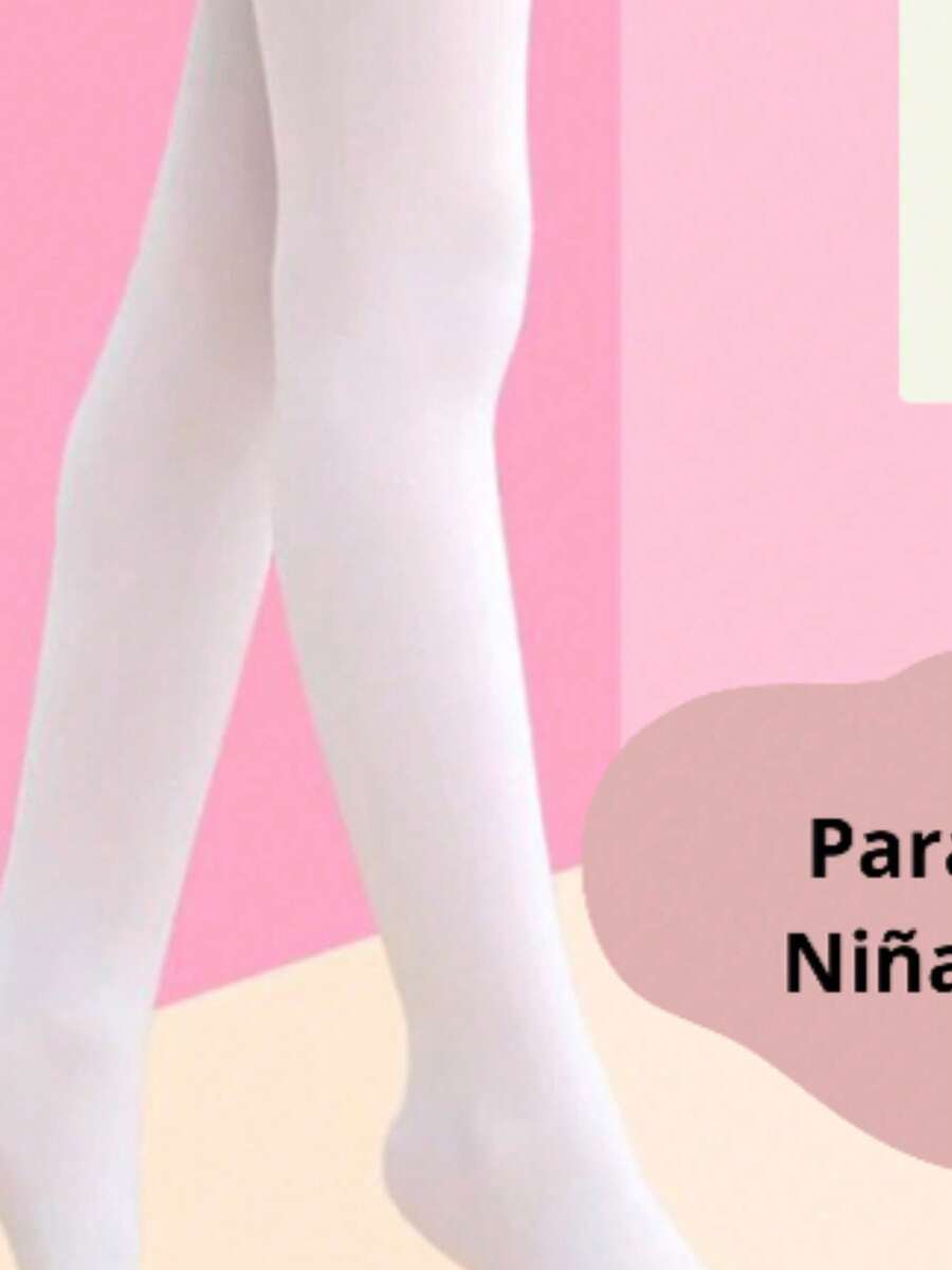 3 Mallas para Niña color blanco y piel 100% Algodon - Multicolor - Ver 1