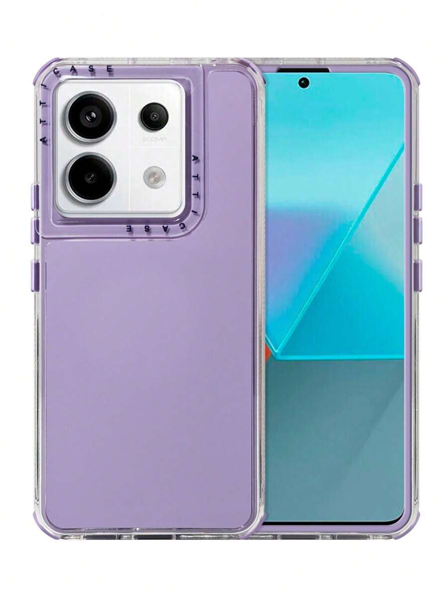 Funda Rainbow Paint Uso Rudo Doble Capa Para Xiaomi Redmi Note 13 Pro 5G - Lila Púrpura - Ver 1