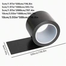 1 Roll Black Woven Fabric Adhesive Tape, High Sticky Leather Repair Patches, Waterproof And Scratch-Resistant, Suitable For Sofa, Furniture, Car Seats, Boat Seats, Chairs, Interior Decor, Etc. - Black - View 13