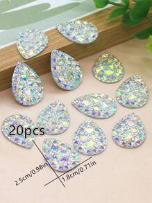 20 cái Thiết kế hình giọt nước Trang trí may DIY - Nhiều màu - Xem 13