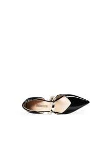 Giày cao gót nữ Stiletto Pearl trang trí mũi nhọn Giày cao gót mũi kín D'Orsay Đầm dự tiệc cưới sang trọng Giày Valentine - màu đen - Xem 4