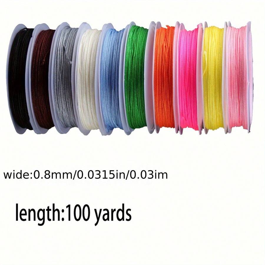 Nylon Cord Chinese Knotting Thread For DIY Jewelry Making, Inelastic Beading Cords For