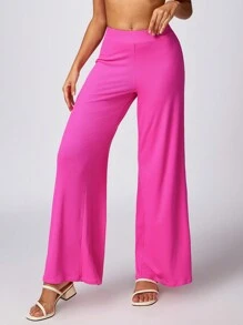 MASKERT Women's Yoga, Fitness, Leisure, Sports Pants, Wide Leg Pants, Home Casual Pants, Commuting Pants, Skin Friendly And Comfortable - Bubblegum Pink - View 3