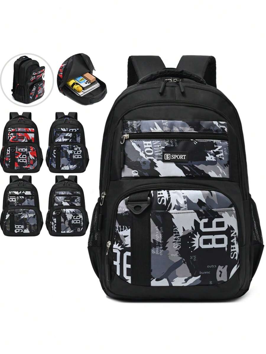 Classic Basic Backpack Suitable For School Bags, Travel Backpacks - Black - View 1