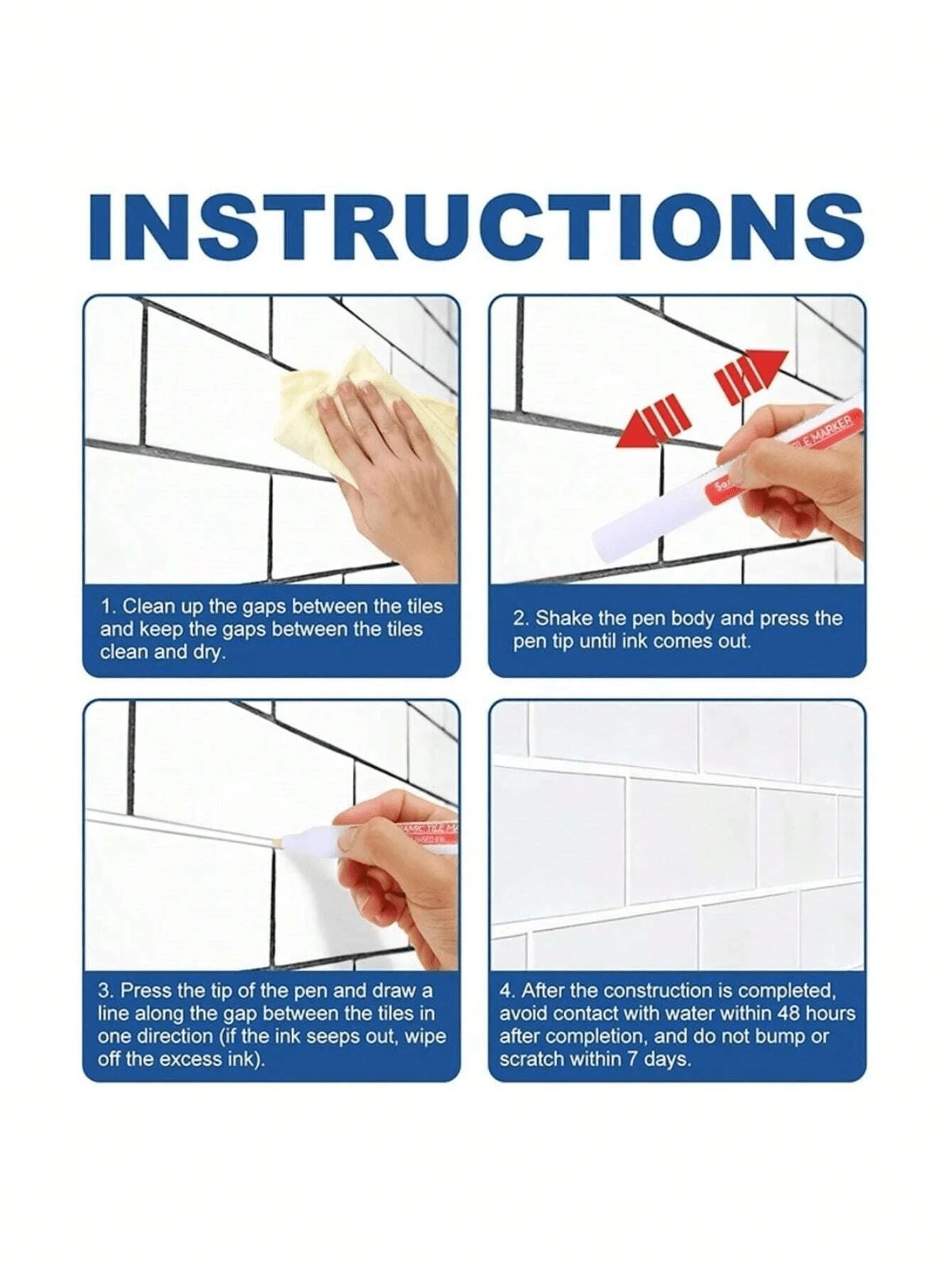 Ceramic Tile Beauty Seam Pen, Bathroom Wall And Floor Tile Seam