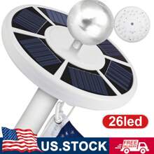 Flag Pole Light Solar Powered Spotlight,26 LED Solar Flag Pole Light For Most 15 To 25 Ft In-Ground Flag Pole, IP65 Waterproof,12 Hour Dusk To Dawn Auto On/Off, Top Mounted Flag Pole Solar Light Outdoor, Spectacular Aurora Lighting On Outdoor Pole Top,Longest Lasting, Outdoor Garden Lighting For Pathway, Yard, Patio