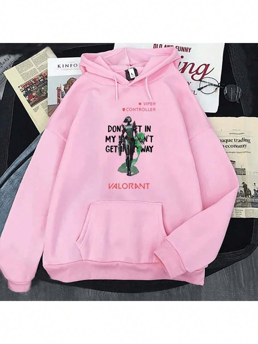 Men Hoodies - 淺粉色 - 查看 1