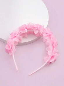 1pc Fashionable And Elegant 3D Flower Hairband In Pink - Pink - View 3