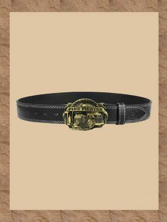 1 件男士情人節禮物/生日禮物/父親節禮物/丈夫禮物/男朋友禮物時尚休閒壓花車線 Clint 汽車扣腰帶