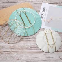 牆上盤子掛勾，盤子牆掛架，用於展示盤子的掛架，可掛在牆上，盤子掛勾，裝飾盤子掛勾，可掛在牆上的裝飾盤子 - 金色 - 查看 2