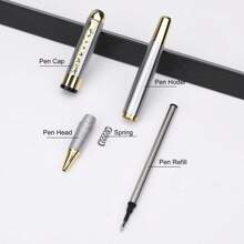 Juego de regalo de un bolígrafo de lujo con recarga de bola de línea negra de 0,5 mm de ancho para hombres y mujeres, profesionales ejecutivos, oficina, bolígrafos elegantes y estuche de regalo clásico, de vuelta a la escuela