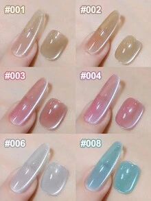 XEIJAYI 1支8毫升粉色貓眼光療指甲油,不含磁棒,易於搭配,讓指甲看起來更白皙,是女性美甲沙龍的理想禮物 - 粉色 - 查看 4