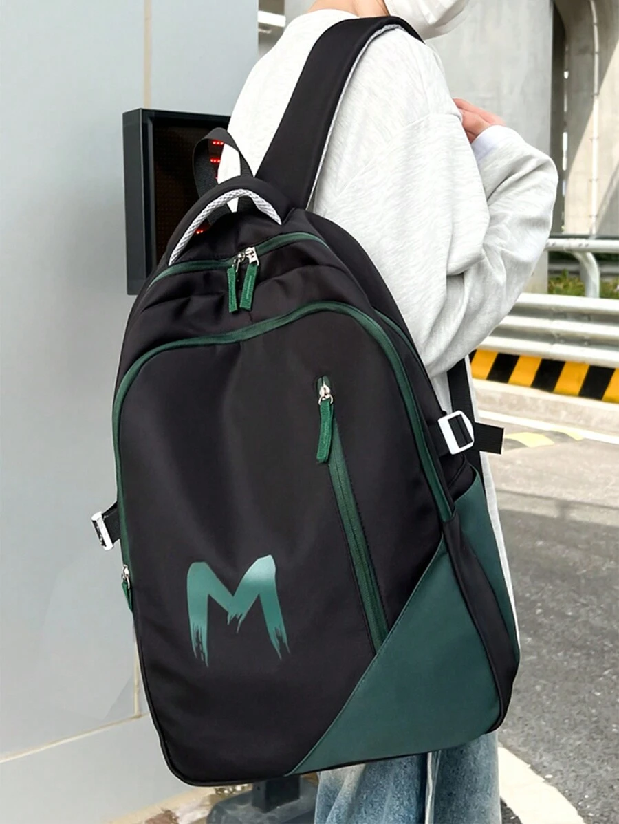 Sacs à dos de mode pour hommes, sac à dos de grande capacité, grand sac de transport portable avec sac à dos de randonnée en nylon, grand sac à dos, sac d'été, accessoires de vacances, accessoires de voyage pour le camping en week-end, les loisirs extérieurs, les vacances, les déplacements, l'école, le lycée, le collège, casual, minimaliste, cadeaux personnalisés, cadeaux pour hommes, cadeaux pour petit ami, cadeaux pour père, cadeaux pour étudiant, étudiant universitaire, étudiant de terminal, étudiant de collège, ado, fournitures scolaires, sac à dos de voyage, sac décontracté, sac à dos d'école, sac pour les livres, sac d'école, trousse, cadeaux d'Halloween pour hommes, cadeaux de Noël, sac pour hommes, sac de voyage, sac d'hiver, cadeaux de Noël - Noir - Voir 1