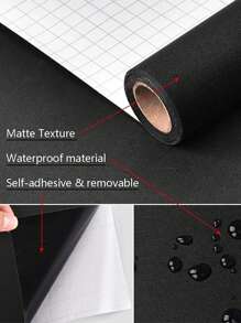 1 Rolle selbstklebende Tapete in Einfarben, Möbel- und Schrankrenovierung Aufkleber, Schlafzimmer Vinyl Folie, Selbstklebende Raumdekoration - Verschiedenfarbig - Übersicht 5