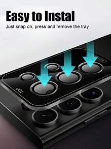 Compatível com modelos série S22/S23/S24, A53/A34/A14/A24/A25/A35/A05/A05S, Z Flip4/Z Flip5, Z Fold4/Z Fold5, Galaxy Z Fold 6/Galaxy Z Flip 6, S24 Fe, Galaxy Z Fold 7/Galaxy Z Flip 7, protetor de lente, vidro de alta definição à prova d'água, à prova de choque, antiqueda, resistente a arranhões e impressões digitais, cobertura completa