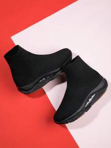 Polyurethane Anti-Slip Shoe Soles Women's Low Vamp Casual Sports Shoes, Comfortable Breathable Woven Women's Shoes - Black - View 7