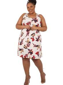 Plus Size Dresses - Pink - View 1