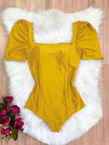 Women Bodysuits - Mustard Yellow - View 1