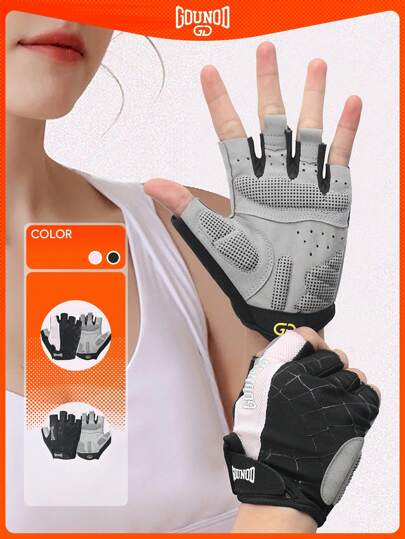 GOUNOD 1對男女健身手套，適用於舉重、自行車、健身房、訓練，透氣舒適
