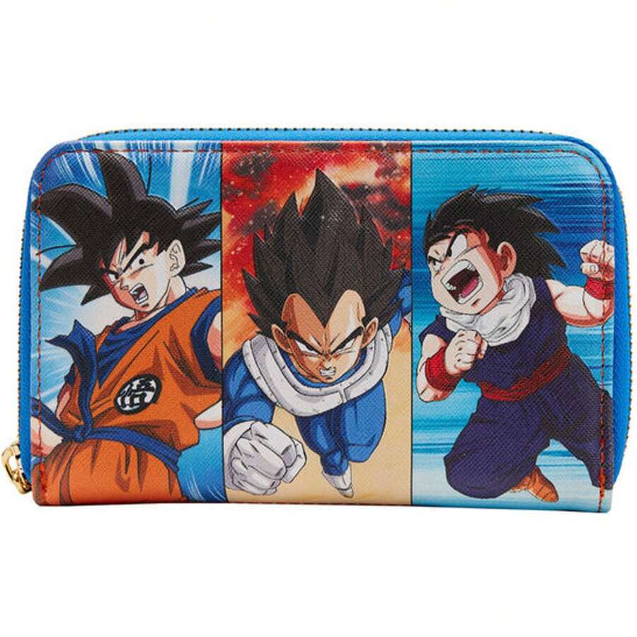 Dragon Ball Cartera Trio  Loungefly - Cartera Licencia Oficial - Cartera Diseño Moderno Y Elegante - Espacio Para Tarjetas - Compacta Y Funcional - Cierre Seguro Y Duradero - Multicolor - Ver 1