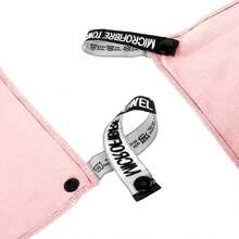 2 件浅粉色速干毛巾浴巾套装，双面绒超细纤维游泳沙滩巾，室内健身运动吸汗毛巾，户外露营旅行洗脸擦汗毛巾加浴巾组合套装，沙滩必需品，沙滩配件，泳池浮板