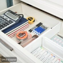 6/8pcs Drawer Divider, Adjustable Drawer Dividers For Clothes, Expandable Kitchen Drawer Organizer, Plastic Dresser Separators For Baby Clothes, 3.35"High, 10.91-20.67", Installed By Double-Sided Tape  Decorations   Autumn Decor Festival Decor Room Decor Home Decor Fall Decor Bedroom Decor