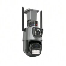 Cámara de seguridad IP CCTV con cámara PTZ WiFi de 8MP, visión nocturna a color de doble pantalla para exteriores, cámara de vigilancia con aplicación ICSEE - Multicolor - Ver 9