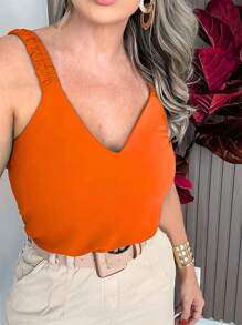 Women Tank Tops & Camis - 橘色 - 查看 1