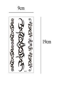 4pcs Black Best-Selling Totem Temporary Waterproof Tattoo Stickers For Leg & Arm - Black - View 6