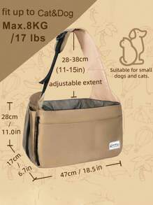 EdenPetz 大型宠物背带包，承重8公斤，透气轻便，防刮面料，适用于猫狗 - 彩色 - 查看 2